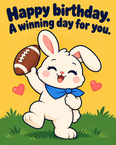 Happy birthday. A winning day for you.