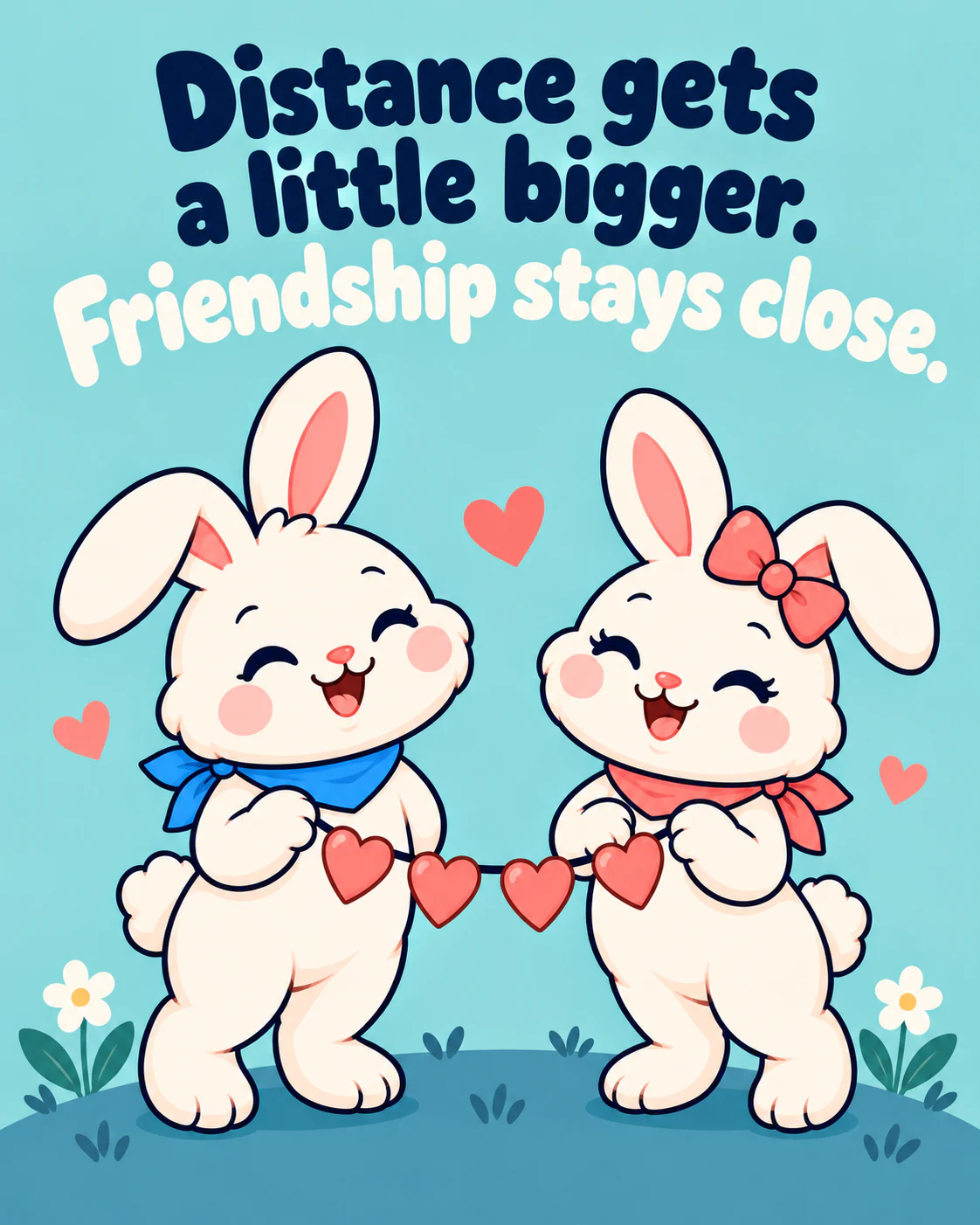 Distance gets a little bigger. Friendship stays close.