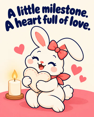 A little milestone. A heart full of love.
