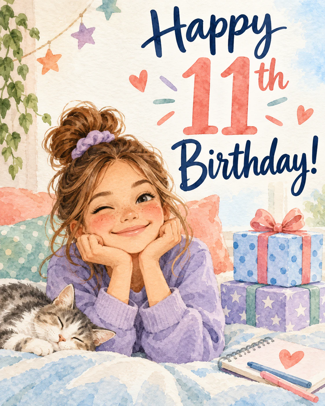 11th birthday ecard