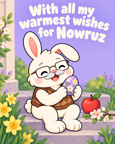 With all my warmest wishes for Nowruz