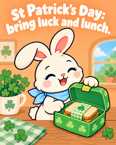 St Patrick’s Day: bring luck and lunch.