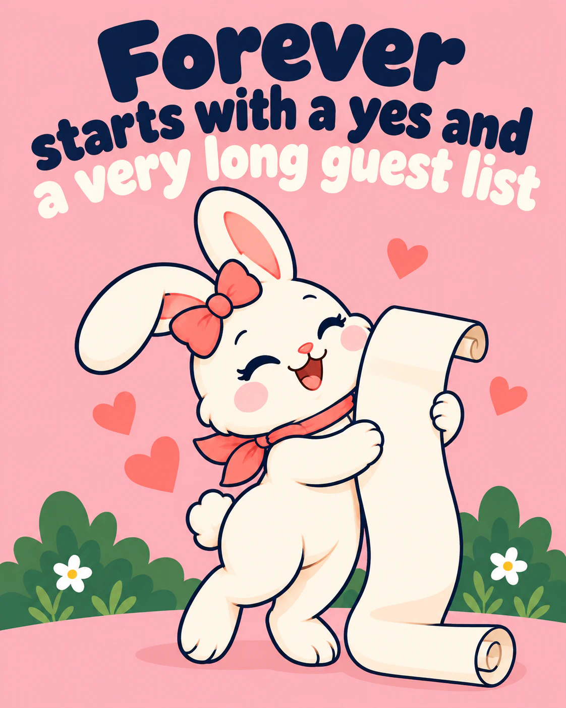 Forever starts with a yes and a very long guest list