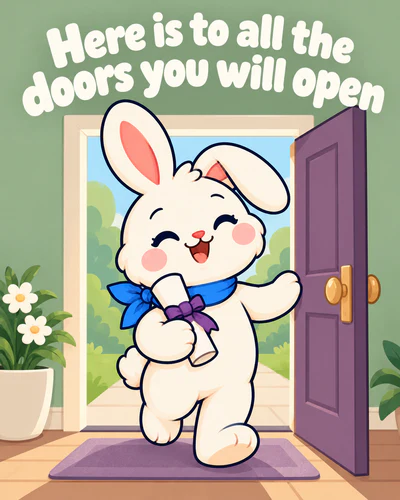 Here is to all the doors you will open