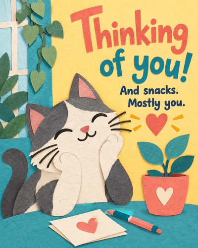 Funny thinking of you ecard