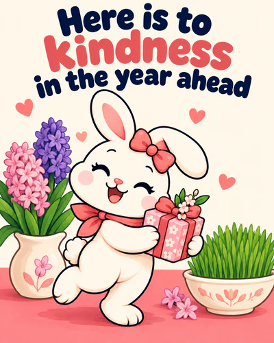 Here is to kindness in the year ahead