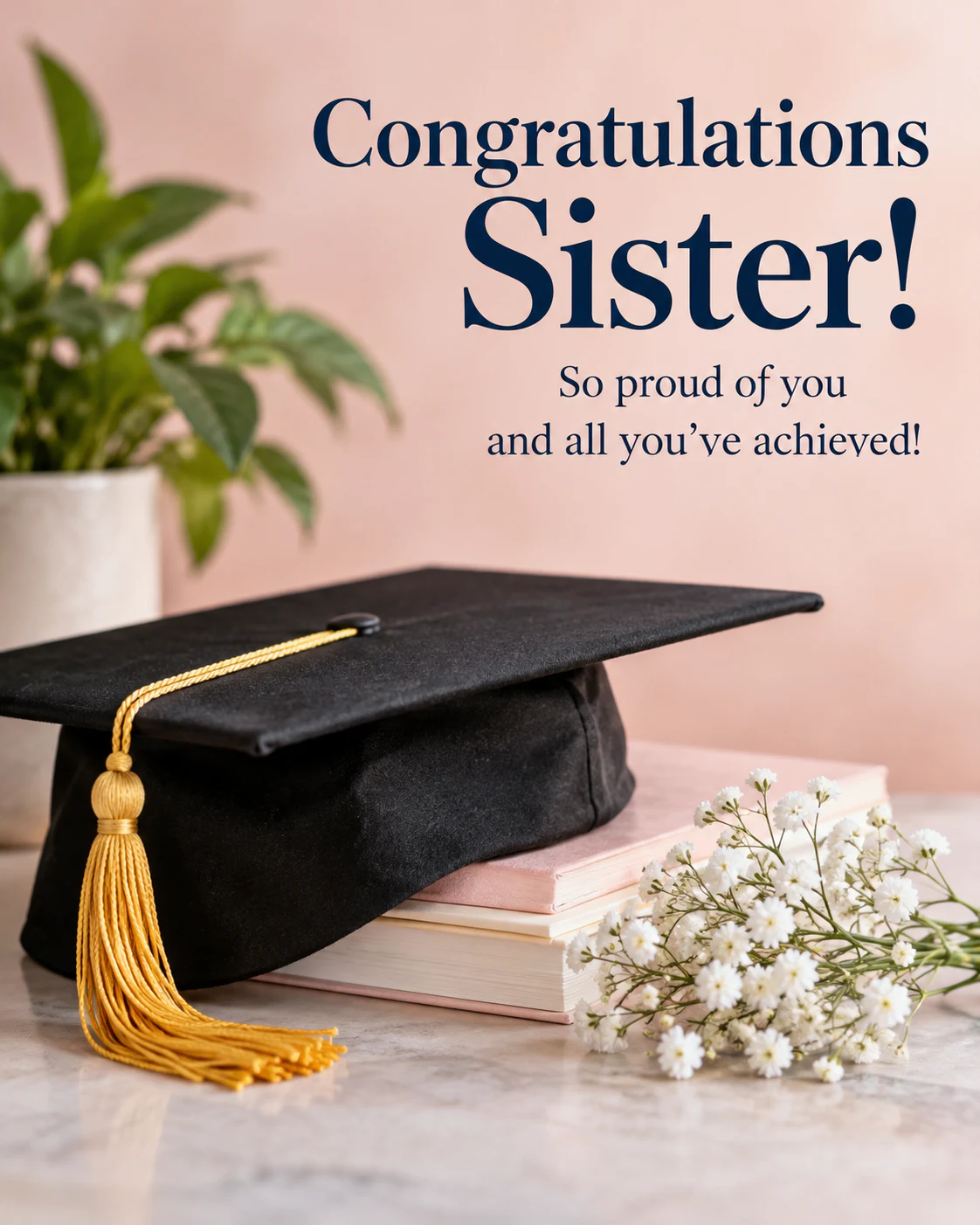 Graduation ecard for sister