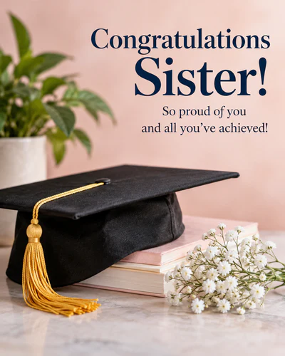 Graduation ecard for sister