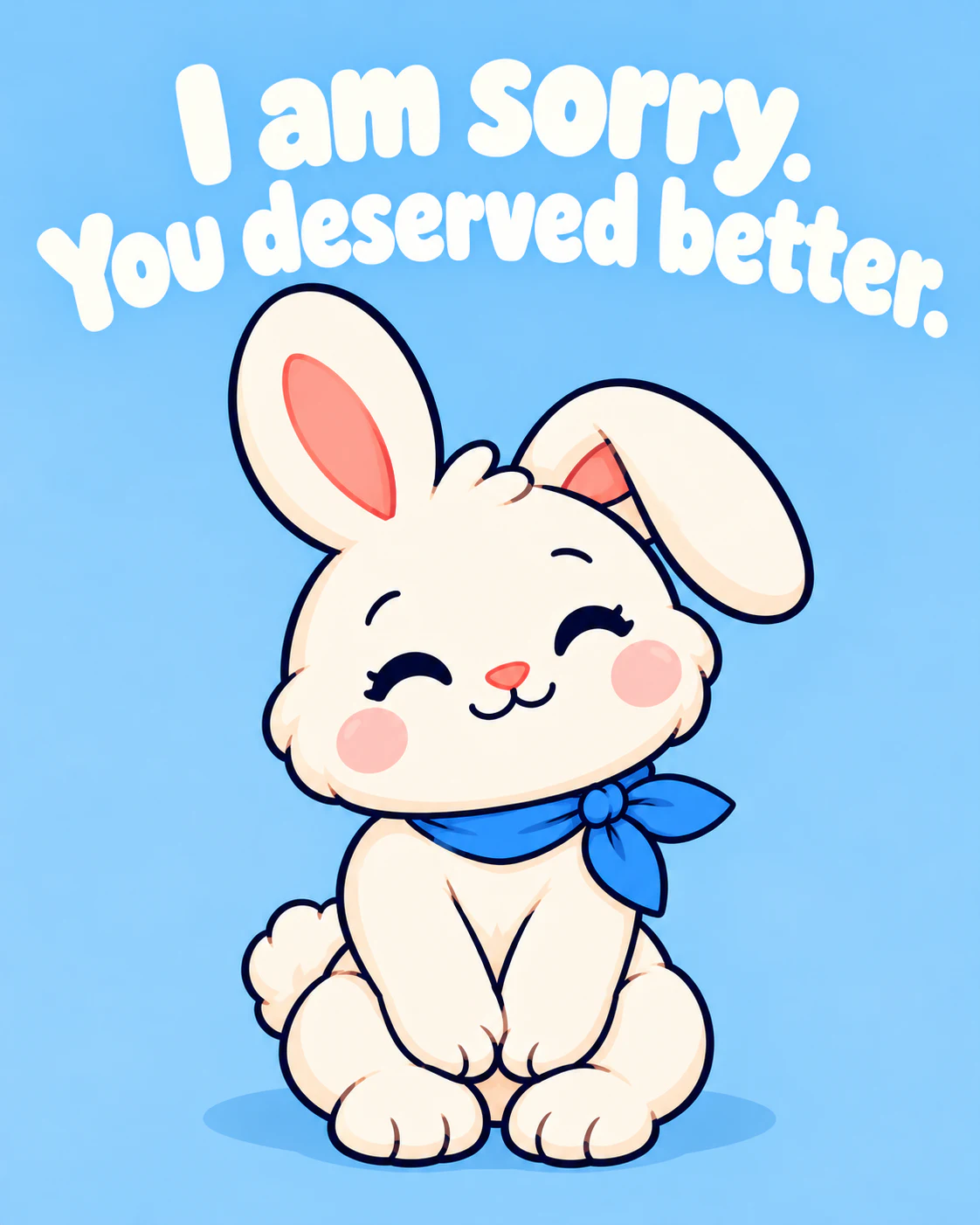 I am sorry. You deserved better.