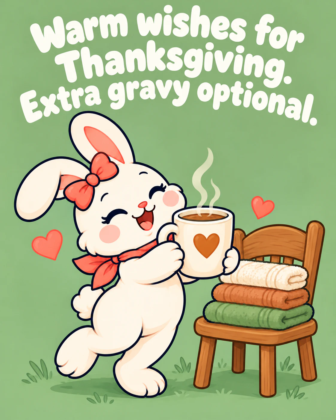 Warm wishes for Thanksgiving. Extra gravy optional.