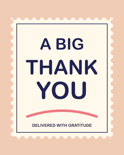 A big thank you
