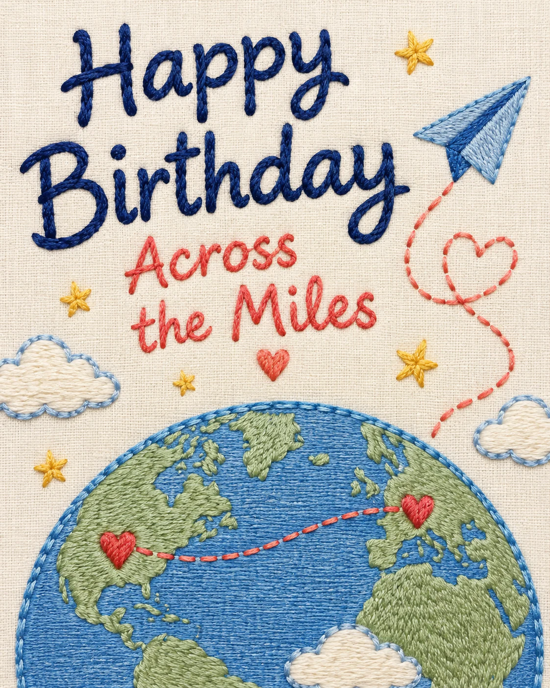 Long distance birthday ecard