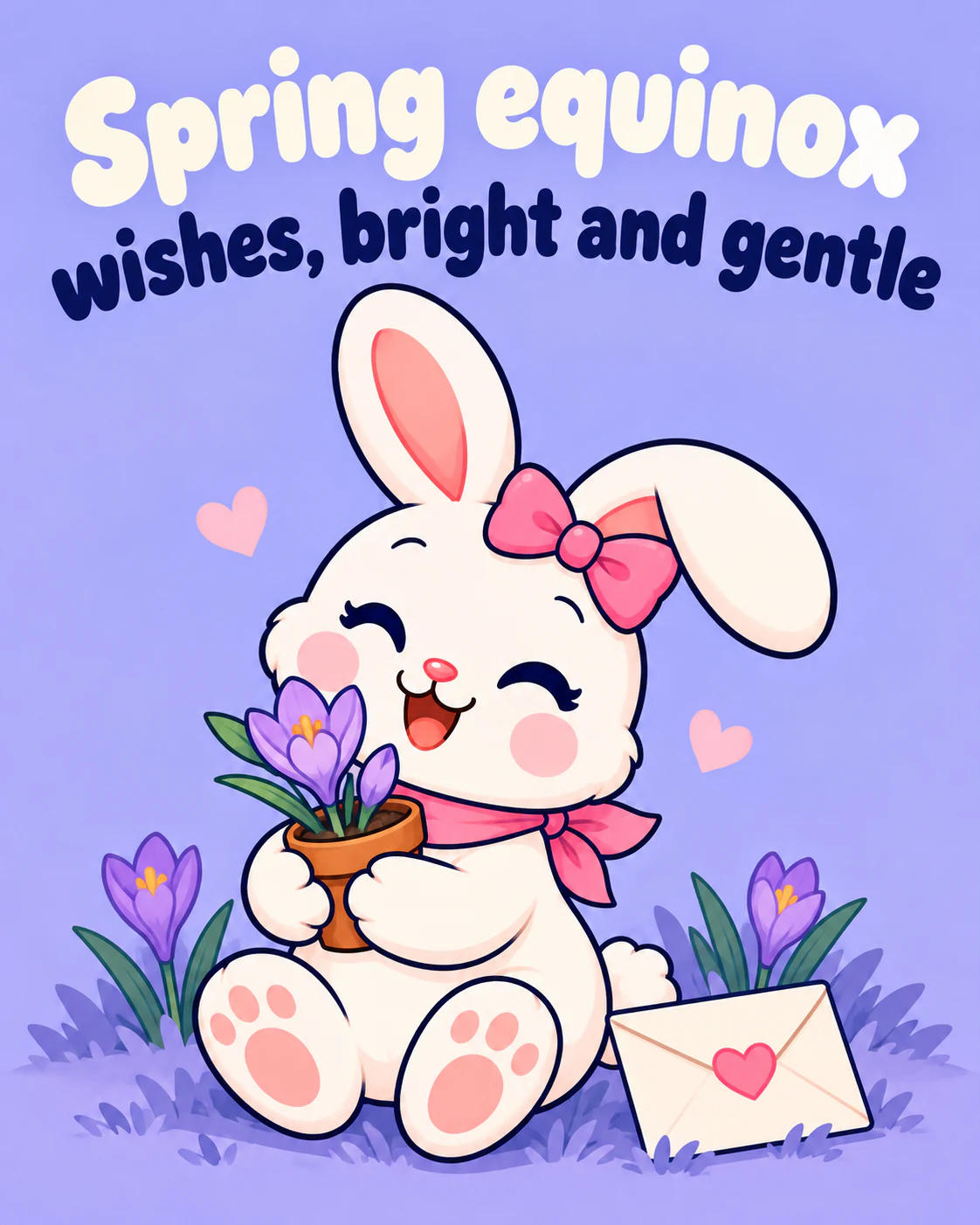 Spring equinox wishes, bright and gentle
