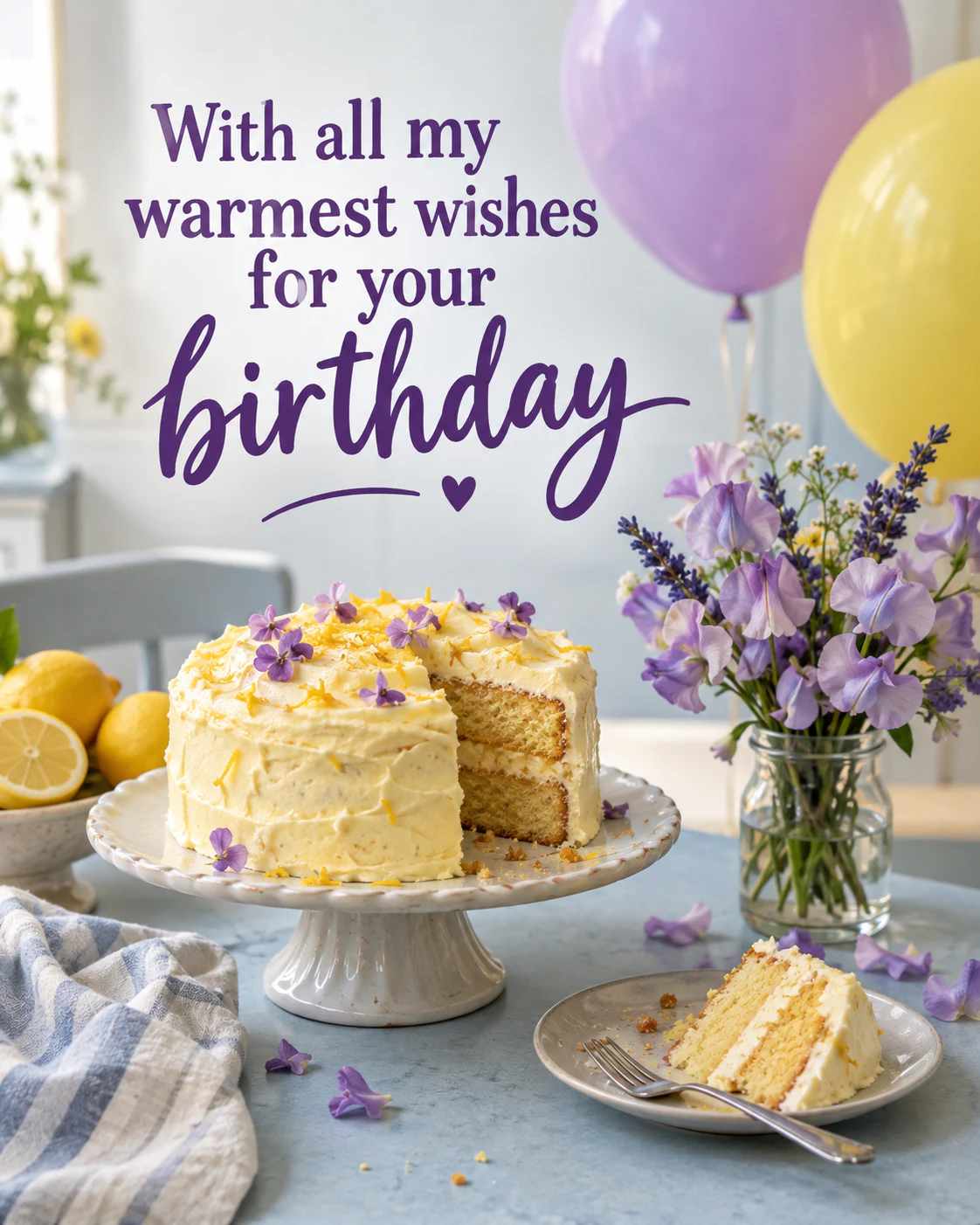 With all my warmest wishes for your birthday