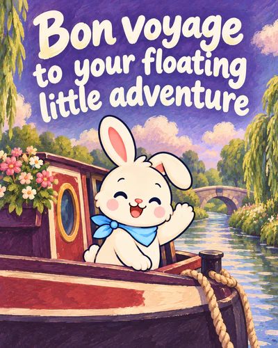 Bon voyage to your floating little adventure