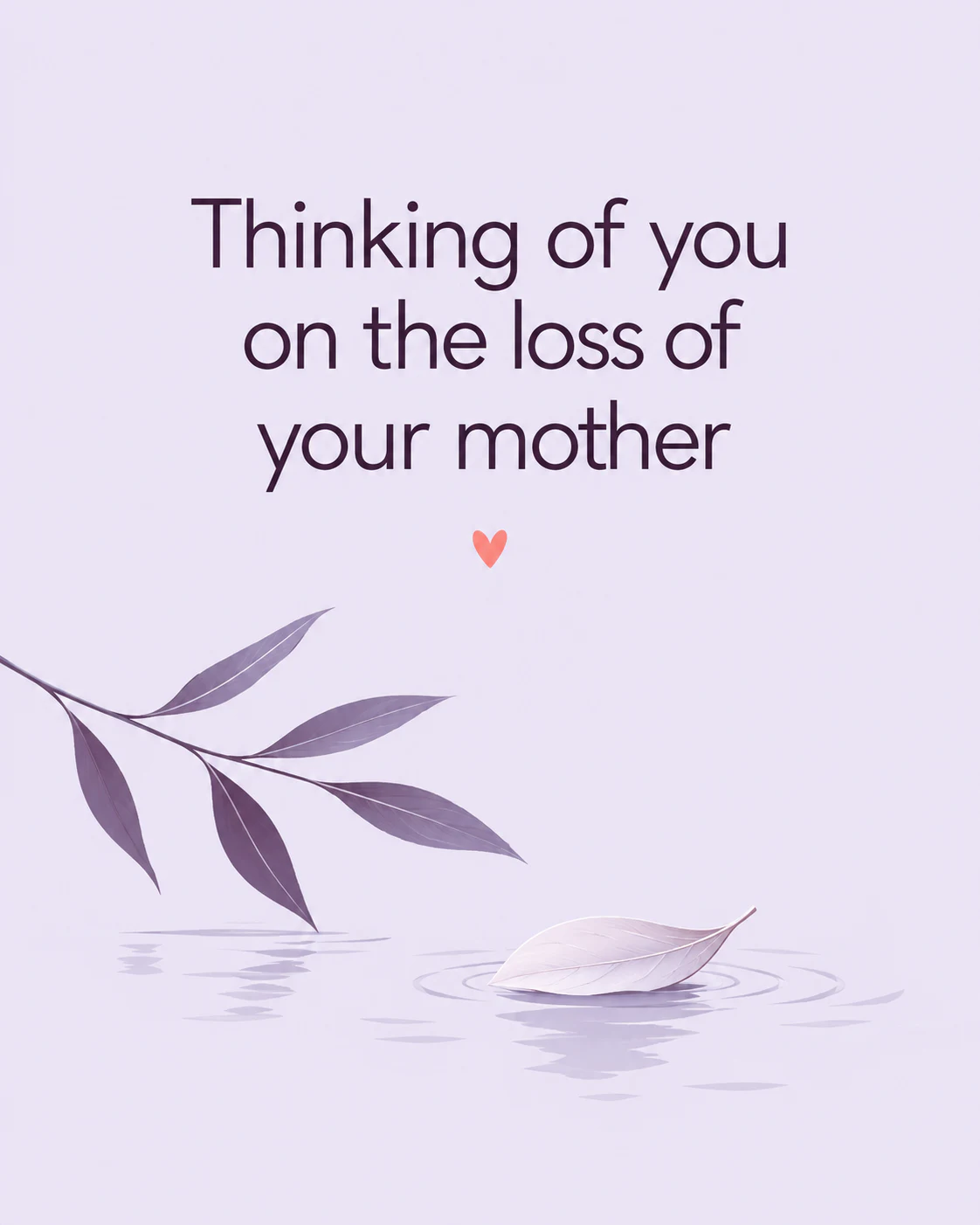 Sympathy ecard for loss of mother