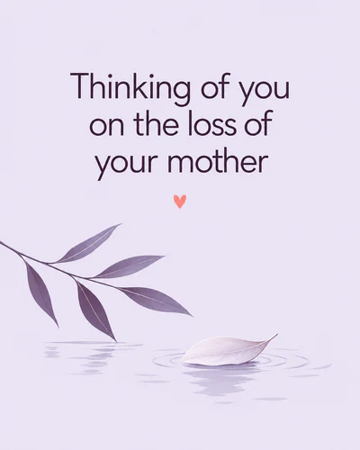 Sympathy ecard for loss of mother