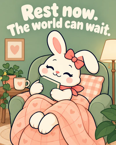 Rest now. The world can wait.