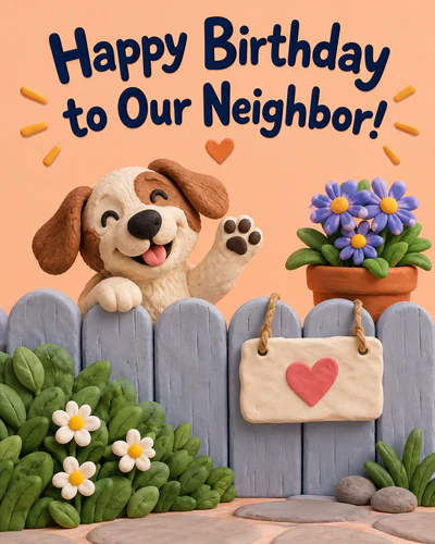 Birthday ecard for neighbor