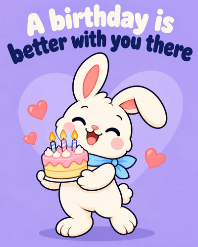 A birthday is better with you there