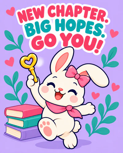 NEW CHAPTER. BIG HOPES. GO YOU!