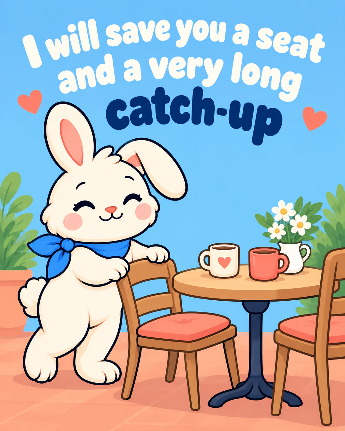 I will save you a seat and a very long catch-up