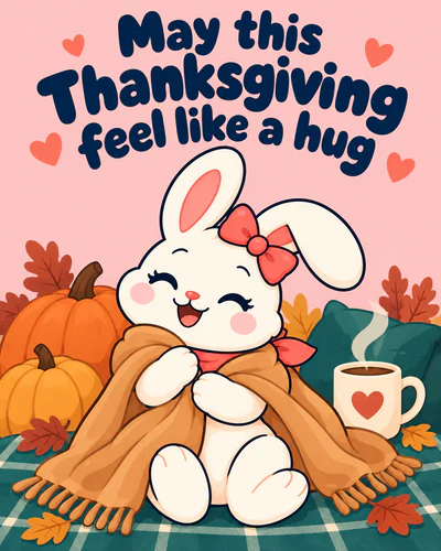May this Thanksgiving feel like a hug
