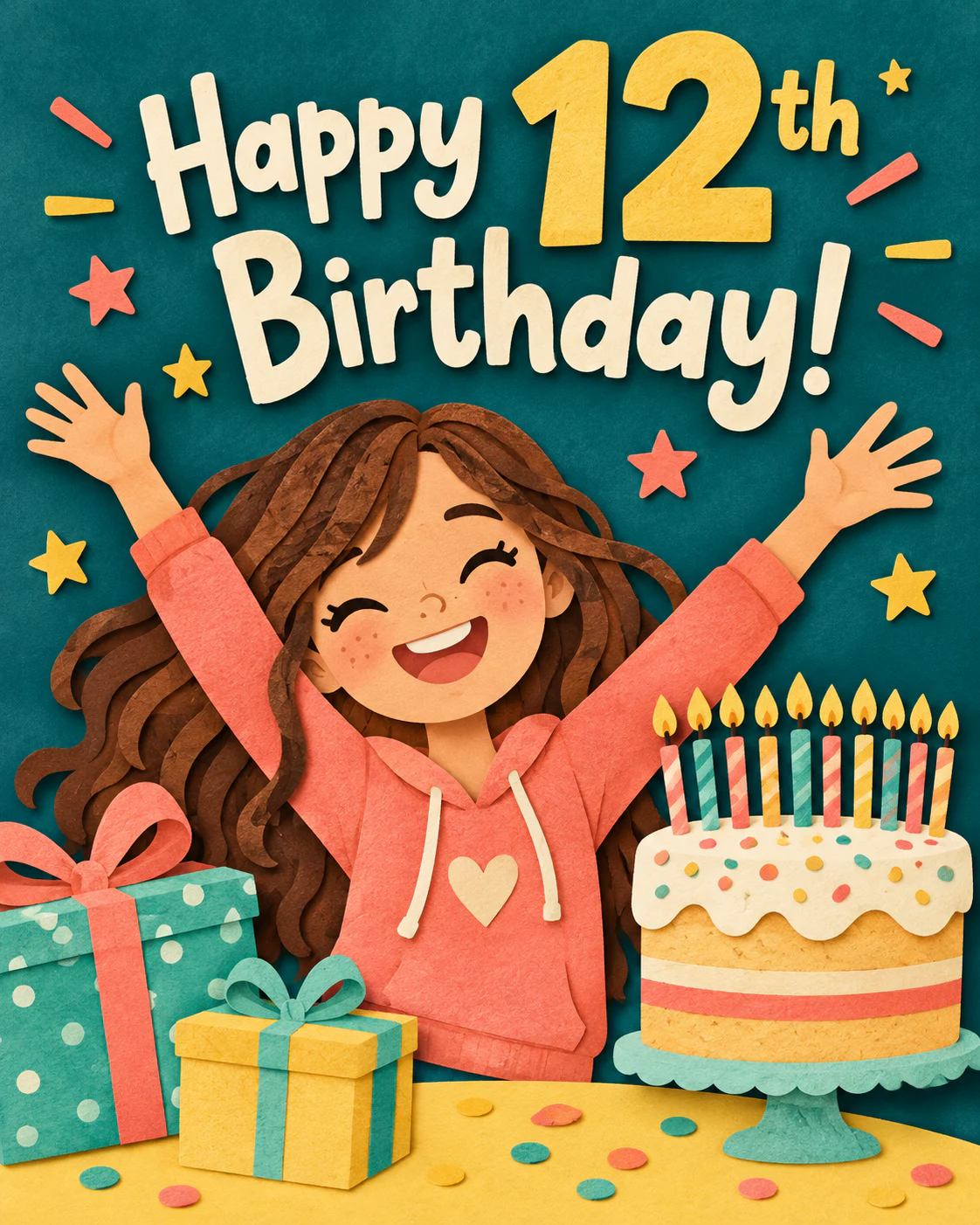12th birthday ecard