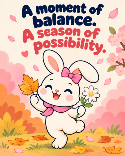 A moment of balance. A season of possibility.