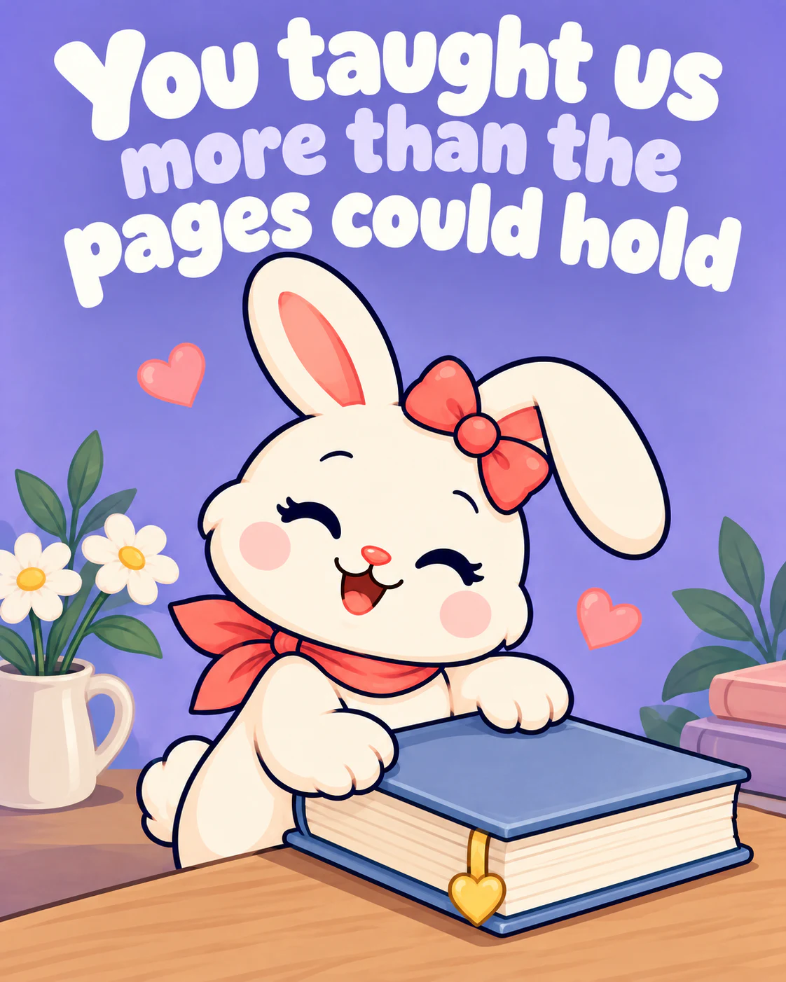 You taught us more than the pages could hold