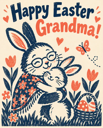 Easter ecard for grandma