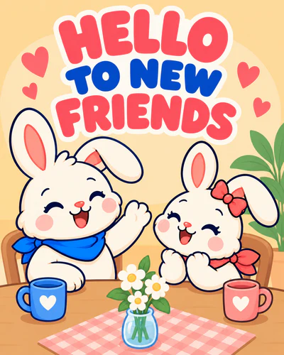 HELLO TO NEW FRIENDS