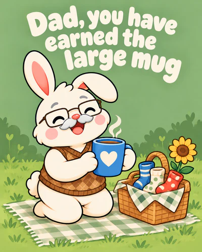 Dad, you have earned the large mug