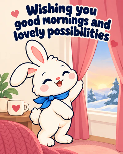 Wishing you good mornings and lovely possibilities