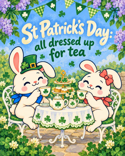 St Patrick’s Day: all dressed up for tea