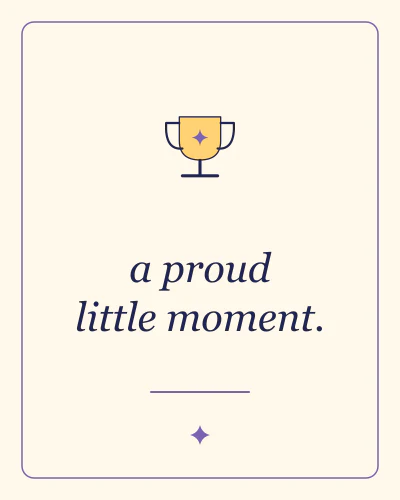 A proud little moment