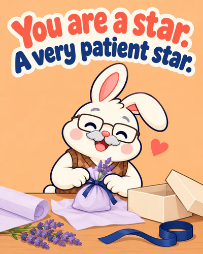 You are a star. A very patient star.