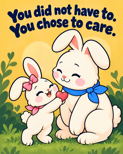 You did not have to. You chose to care.