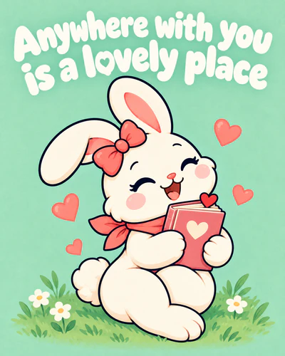 Anywhere with you is a lovely place