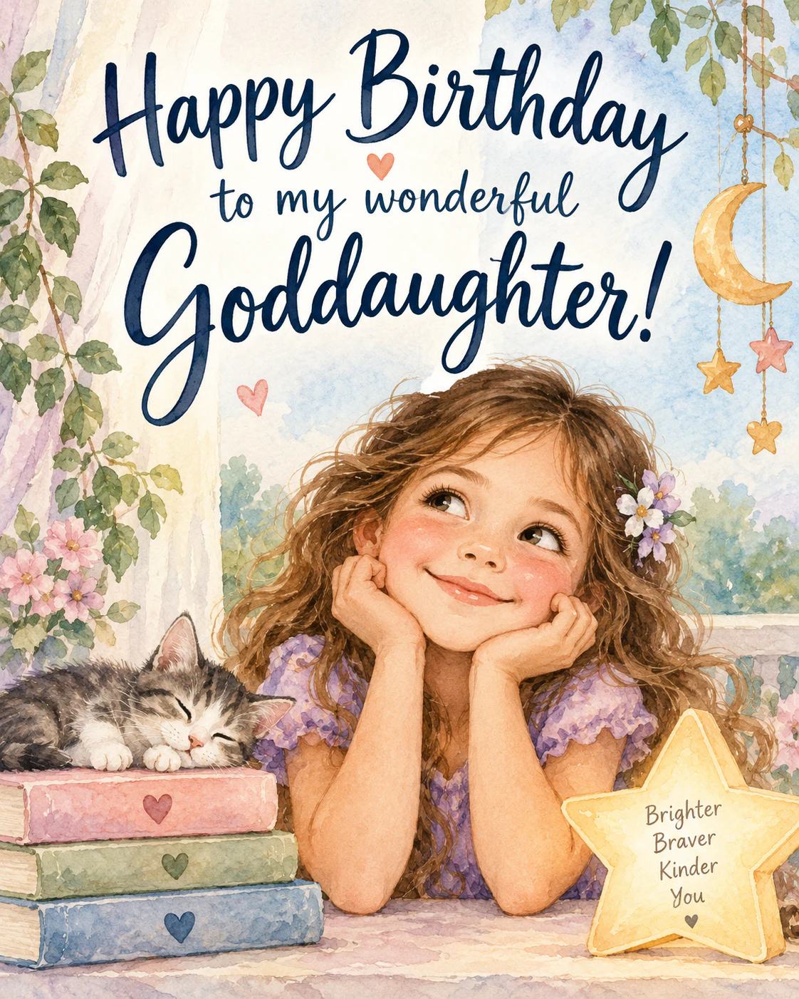 Birthday ecard for goddaughter