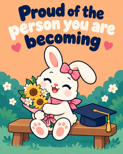 Proud of the person you are becoming