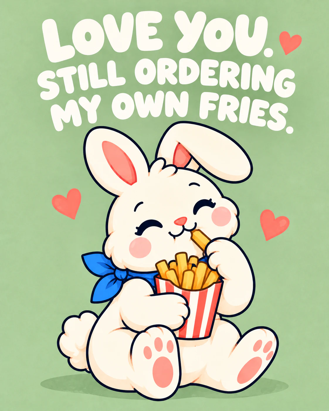 LOVE YOU. STILL ORDERING MY OWN FRIES.