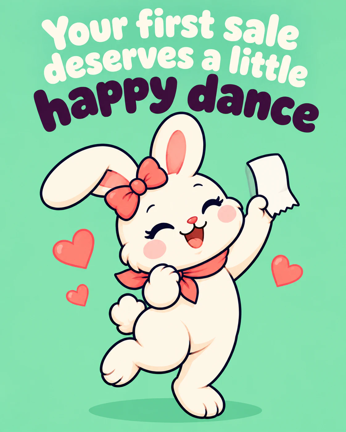 Your first sale deserves a little happy dance