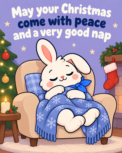 May your Christmas come with peace and a very good nap