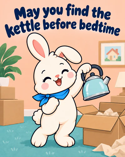 May you find the kettle before bedtime