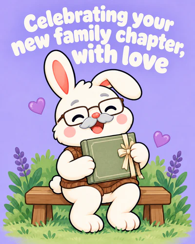 Celebrating your new family chapter, with love