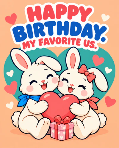 HAPPY BIRTHDAY. MY FAVORITE US.