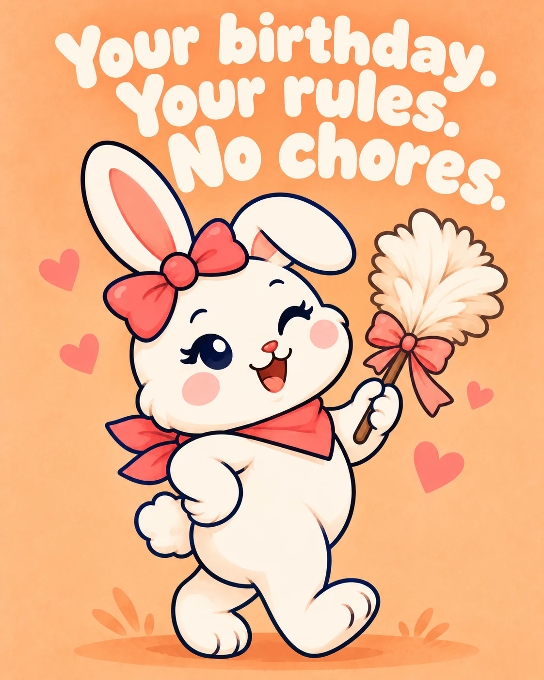 Your birthday. Your rules. No chores.