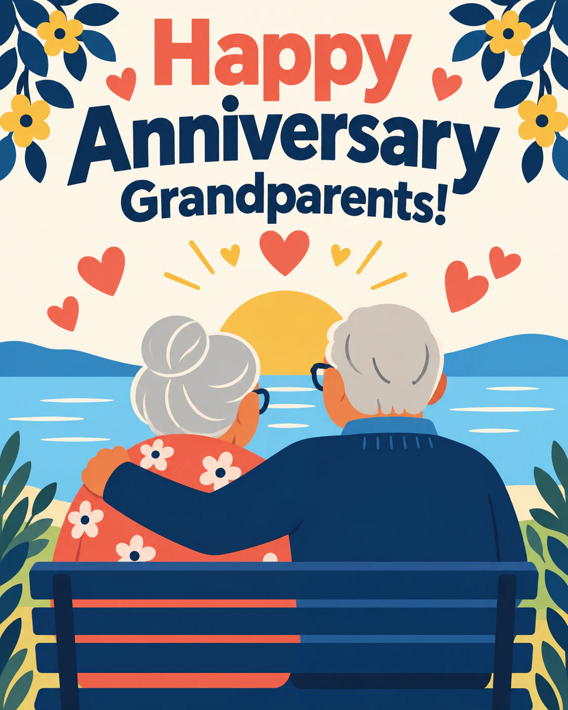 Anniversary ecard for grandparents