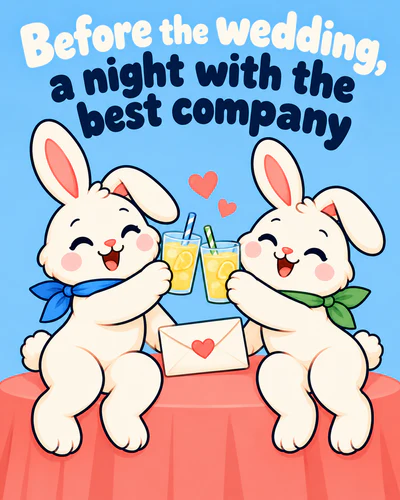 Before the wedding, a night with the best company